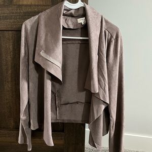 Micro suede, zip up jacket